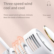 DQ210 Portable Hanging Neck Mute Aroma Diffuser Small Fan(Ice Green)