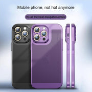 For iPhone 12 Ice Sense Heat Dissipation Electroplating PC Phone Case(Black)