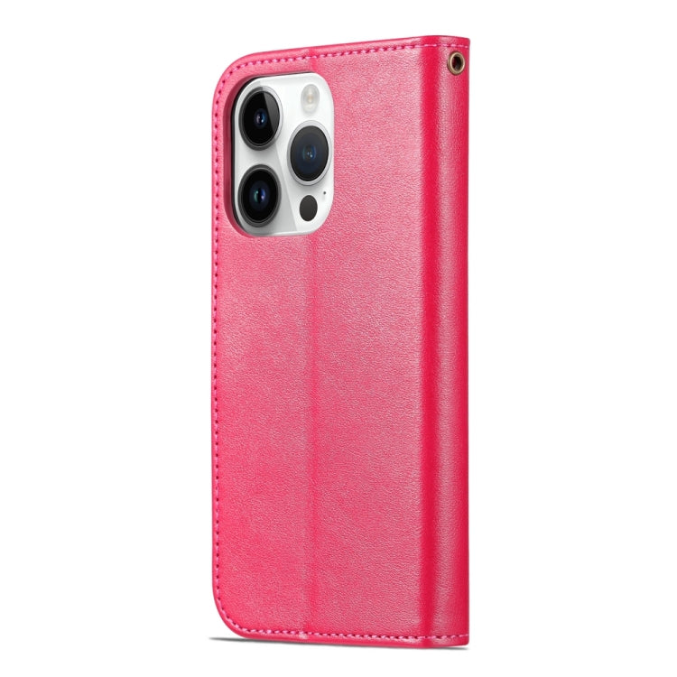 For iPhone 15 Pro Max AZNS Sheepskin Texture Flip Leather Phone Case(Red)