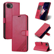 For iPhone 16e AZNS Sheepskin Texture Flip Leather Phone Case(Red)