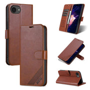 For iPhone 16e AZNS Sheepskin Texture Flip Leather Phone Case(Brown)
