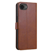 For iPhone 16e AZNS Sheepskin Texture Flip Leather Phone Case(Brown)