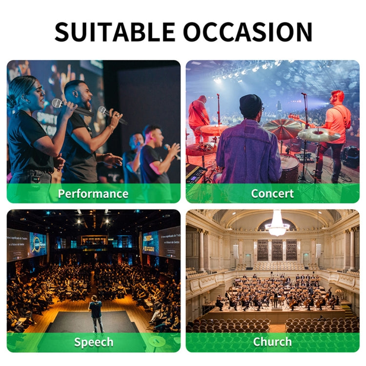 XTUGA SEM100 Professional Wireless In Ear Monitor System 1 BodyPacks(EU Plug)