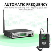 XTUGA SEM100 Professional Wireless In Ear Monitor System 2 BodyPacks(EU Plug)