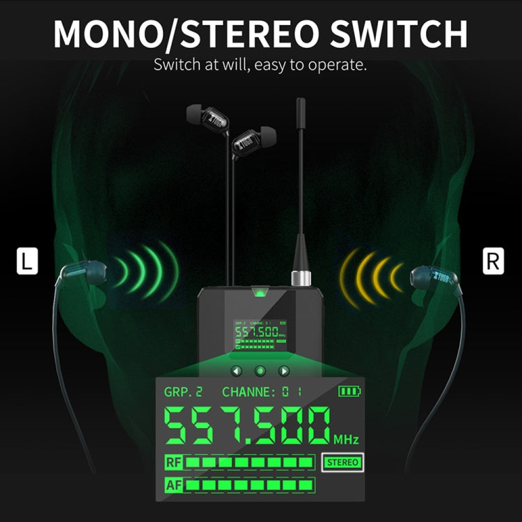 XTUGA SEM100 Professional Wireless In Ear Monitor System 2 BodyPacks(UK Plug)