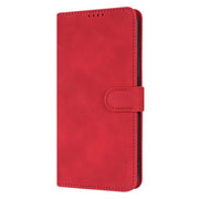 For iPhone 16e AZNS Skin Feel Calf Texture Flip Leather Phone Case(Red)