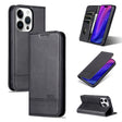 For iPhone 15 Pro AZNS Magnetic Calf Texture Flip Leather Phone Case(Black) - iPhone 15 Pro Cases by AZNS | Online Shopping South Africa | PMC TechLife | Buy Now Pay Later Mobicred
