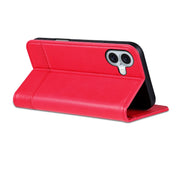 For iPhone 16 Plus AZNS Magnetic Calf Texture Flip Leather Phone Case(Red)