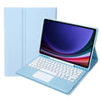 For Samsung Galaxy Tab S9+ A810B-A Touch Pad Detachable Bluetooth Keyboard Leather Tablet Case(Sky Blue) - Samsung Keyboard by PMC TechLife | Online Shopping South Africa | PMC TechLife