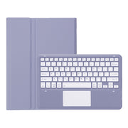 For Samsung Galaxy Tab S9+ A810B-A Touch Pad Detachable Bluetooth Keyboard Leather Tablet Case(Purple)