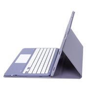 For Samsung Galaxy Tab S9+ A810B-A Touch Pad Detachable Bluetooth Keyboard Leather Tablet Case(Purple)