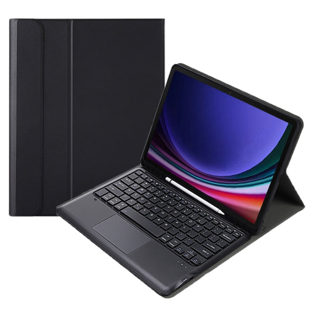 For Samsung Galaxy Tab S10+ 12.4 A810B-A Touch Pad Detachable Bluetooth Keyboard Leather Tablet Case(Black)