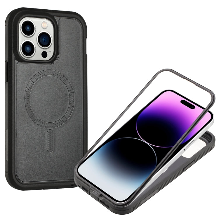 For iPhone 13 Pro Defender Series XT MagSafe Magnetic PC + TPU Shockproof Phone Case(Black)