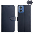 For Motorola Moto G34 5G Genuine Leather Fingerprint-proof Horizontal Flip Phone Case(Blue) - Motorola Cases by PMC TechLife | Online Shopping South Africa | PMC TechLife | Buy Now Pay Later Mobicred
