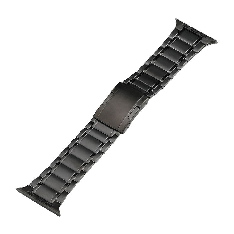 For Apple Watch SE 44mm Five Beads Turtle Buckle Titanium Steel Watch Band(Grey)