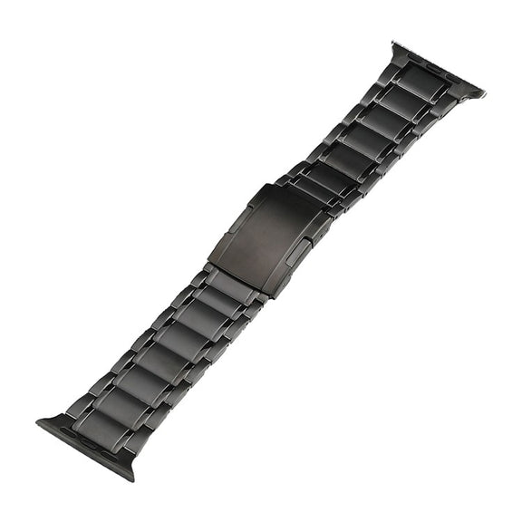 For Apple Watch SE 44mm Five Beads Turtle Buckle Titanium Steel Watch Band(Grey)