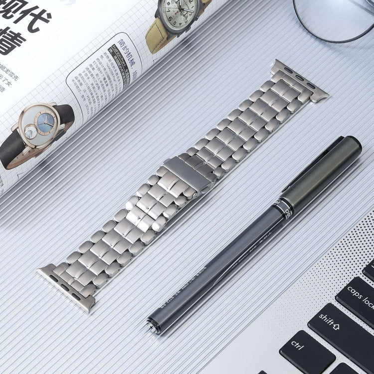For Apple Watch SE 40mm Five Beads Titanium Steel Watch Band(Silver)
