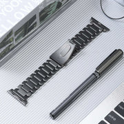 For Apple Watch Series 2 38mm Five Beads Titanium Steel Watch Band(Grey)