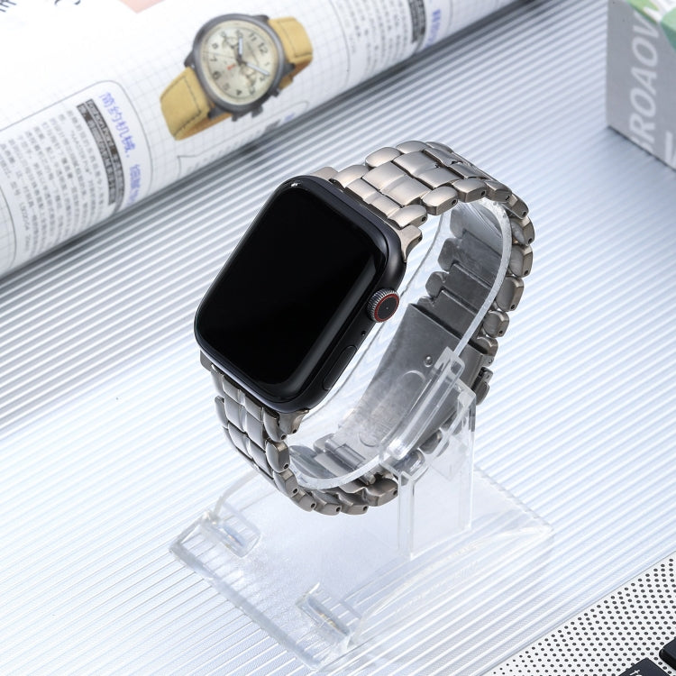 For Apple Watch 42mm Five Beads Titanium Steel Watch Band(Silver)