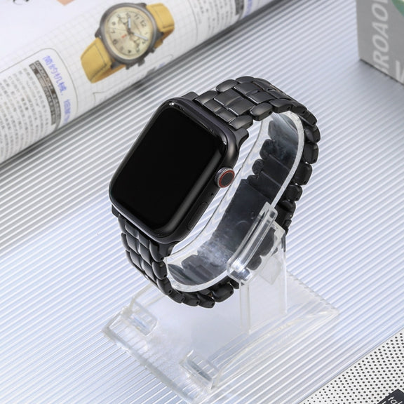 For Apple Watch SE 2023 40mm Five Beads Titanium Steel Watch Band(Black)