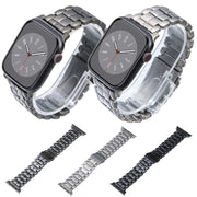 For Apple Watch SE 44mm Five Beads Titanium Steel Watch Band(Grey)