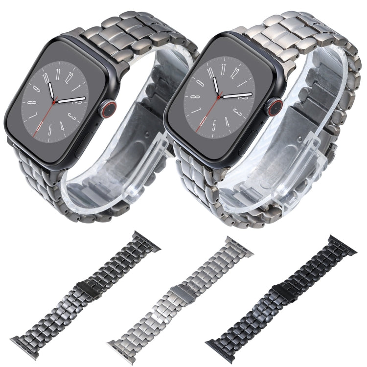 For Apple Watch 4 40mm Five Beads Titanium Steel Watch Band(Grey)