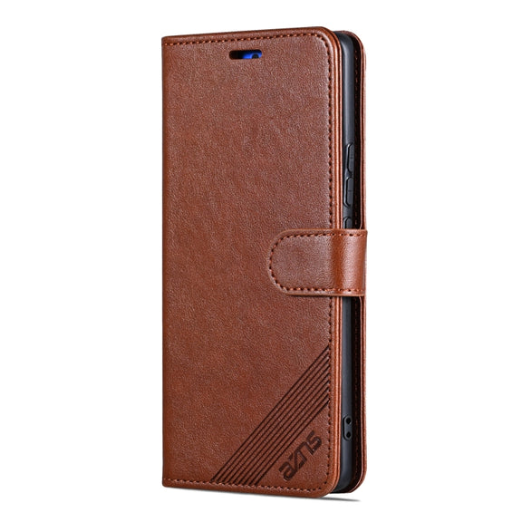 For Huawei Pura 70 Pro / 70 Pro+ AZNS Sheepskin Texture Flip Leather Phone Case(Brown)