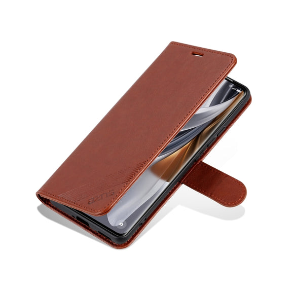 For Huawei Pura 70 Pro / 70 Pro+ AZNS Sheepskin Texture Flip Leather Phone Case(Brown)