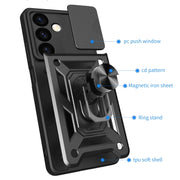 For Samsung Galaxy S24 5G Sliding Camera Cover Design TPU+PC Phone Case(Red)