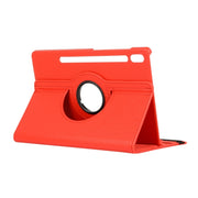 For Samsung Galaxy Tab S9 360 Degrees Rotation Holder Litchi Texture Leather Tablet Case(Red)