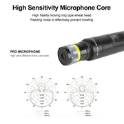 XTUGA A140-B Wireless Microphone System 4 BodyPack Headset Lavalier Microphone(AU Plug)
