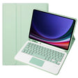 For Samsung Galaxy Tab S9 FE A710B-A Candy Color TPU Touch Bluetooth Keyboard Leather Tablet Case with Pen Holder(Light Green) - Samsung Keyboard by PMC TechLife | Online Shopping South Africa | PMC TechLife