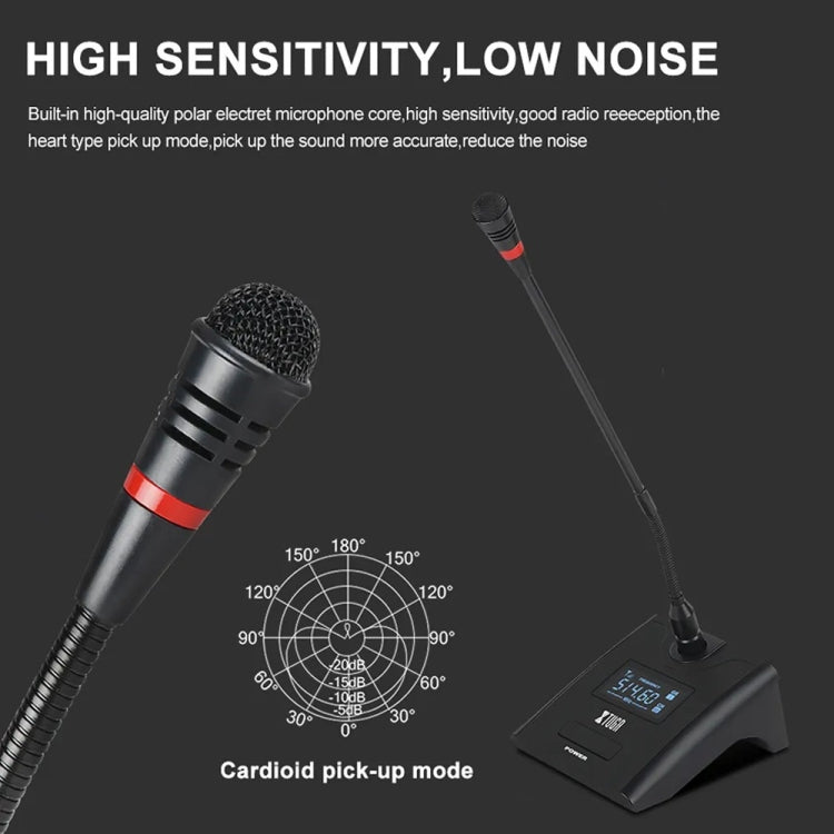XTUGA A140-C Wireless Microphone System 4-Channel UHF Four Conference Mics(EU Plug)