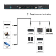 XTUGA A140-H Wireless Microphone System 4 Channel UHF Handheld Microphone(US Plug)