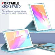 For Huawei MatePad T10 / T10S Clear 360 Rotation Stand Smart Leather Tablet Case(Black)