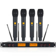 XTUGA A400-H Professional 4-Channel UHF Wireless Microphone System with 4 Handheld Microphone(EU Plug) - Microphone by XTUGA | Online Shopping South Africa | PMC Jewellery | Buy Now Pay Later Mobicred