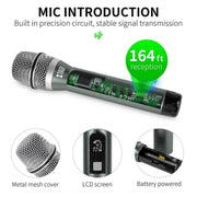 XTUGA U-F4600 Professional 4-Channel UHF Wireless Microphone System with 4 Handheld Microphone(AU Plug)