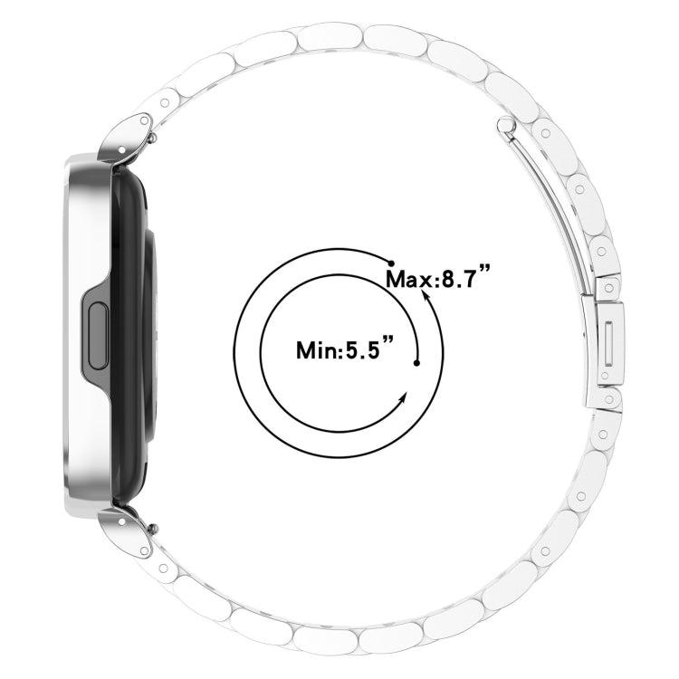For Redmi Watch 3 Lite / Watch 3 Active 2 in 1 Three-bead Metal Watch Band with Watch Frame(Gold)