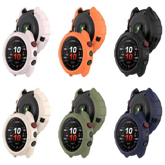 For Garmin Approach S70 47mm Armor Hollow Watch Protective Case(Orange)