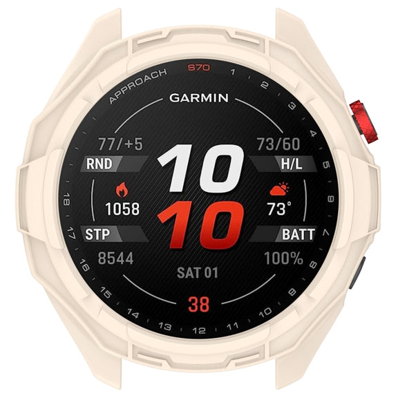 For Garmin Approach S70 42mm Armor Hollow Watch Protective Case(Starlight Color)