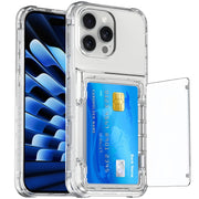 For iPhone 16 Pro Crystal Clear Flip Card Slot Phone Case(Transparent)