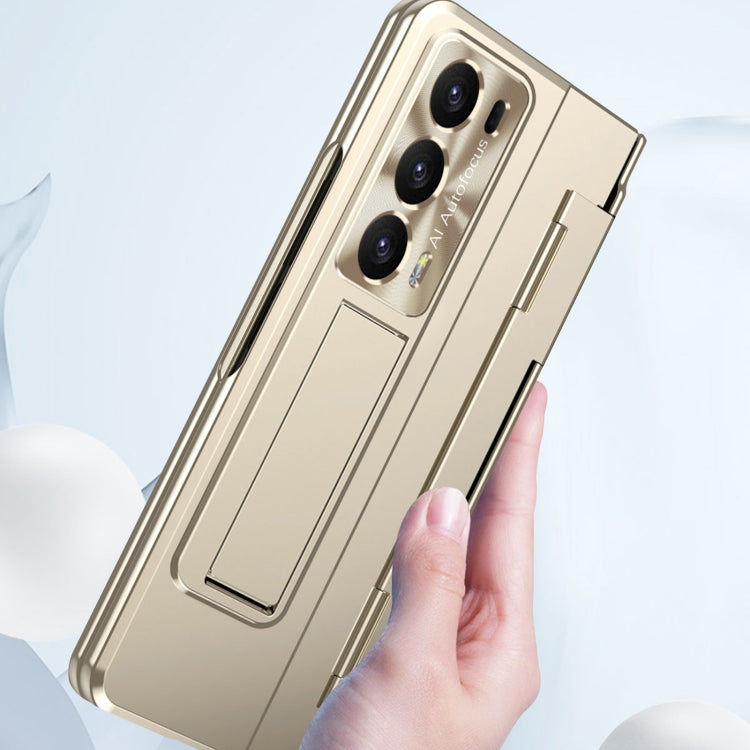 For Honor Magic V2 Integrated Folding Phone Case with Hinge(Champagne Gold)