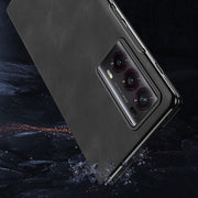 For Honor Magic V2 Celebrity Series Napa Texture Shockproof Phone Leather Case(Black)