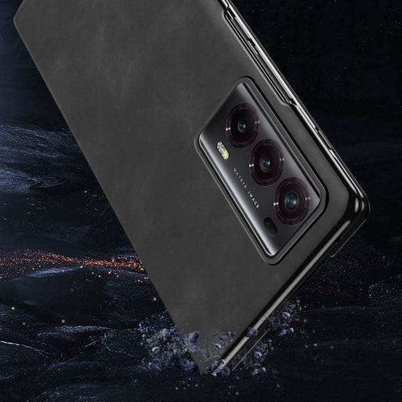 For Honor Magic V2 Celebrity Series Napa Texture Shockproof Phone Leather Case(Black)