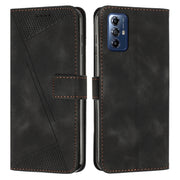 For Motorola Moto G Play 2024 Dream Triangle Leather Phone Case with Lanyard(Black)
