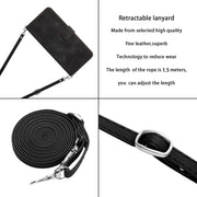 For Motorola Edge 2024 Dream Triangle Leather Phone Case with Lanyard(Black)