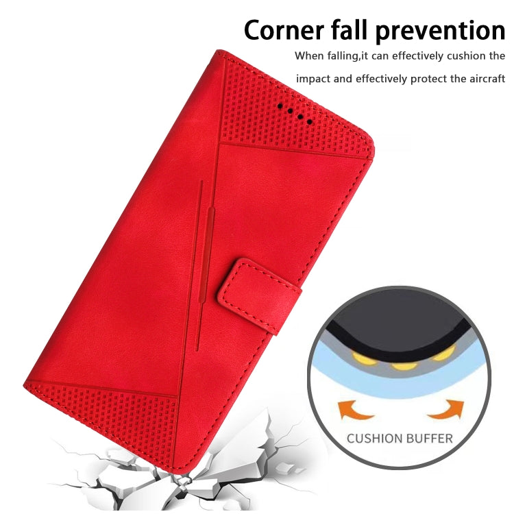 For Motorola Moto G Stylus 5G 2024 Dream Triangle Leather Phone Case with Lanyard(Red)