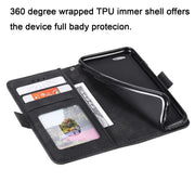 For iPhone 16e Retro Splicing Horizontal Flip Leather Phone Case(Black)
