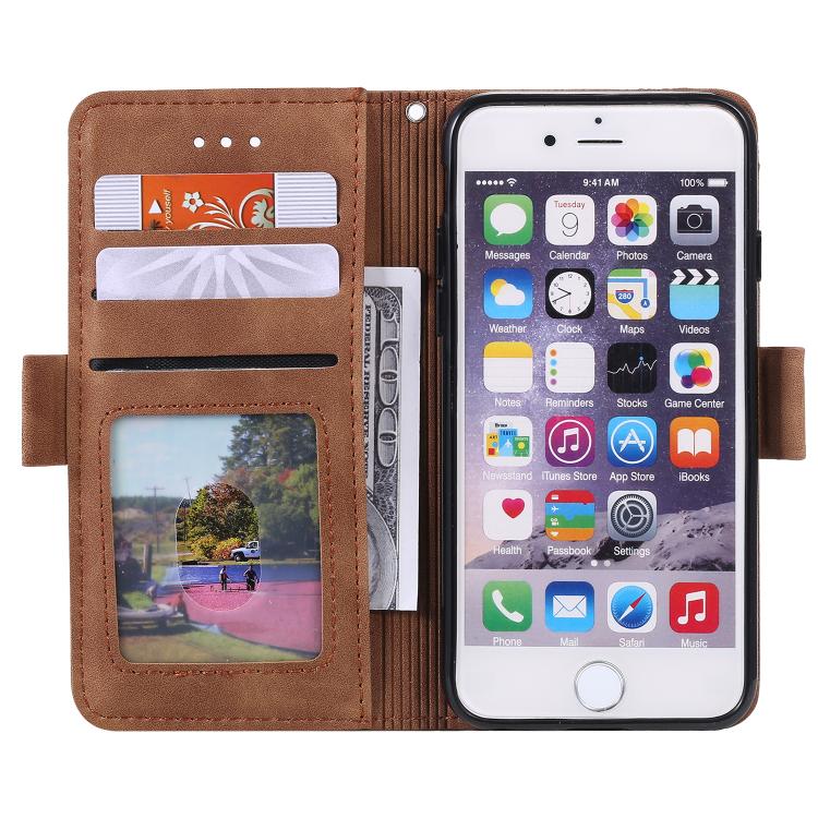 For iPhone 16e Retro Splicing Horizontal Flip Leather Phone Case(Green)