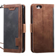 For iPhone 16e Retro Splicing Horizontal Flip Leather Phone Case(Grey) - iPhone 16e Cases by PMC TechLife | Online Shopping South Africa | PMC TechLife | Buy Now Pay Later Mobicred